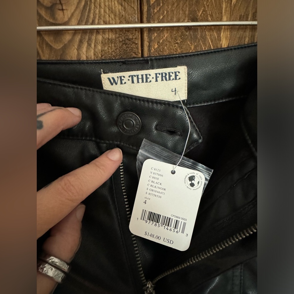 Free People All Shook Up Vegan Leather Pants - Picture 4 of 5